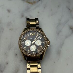 Fossil Gold and Black Women's Watch